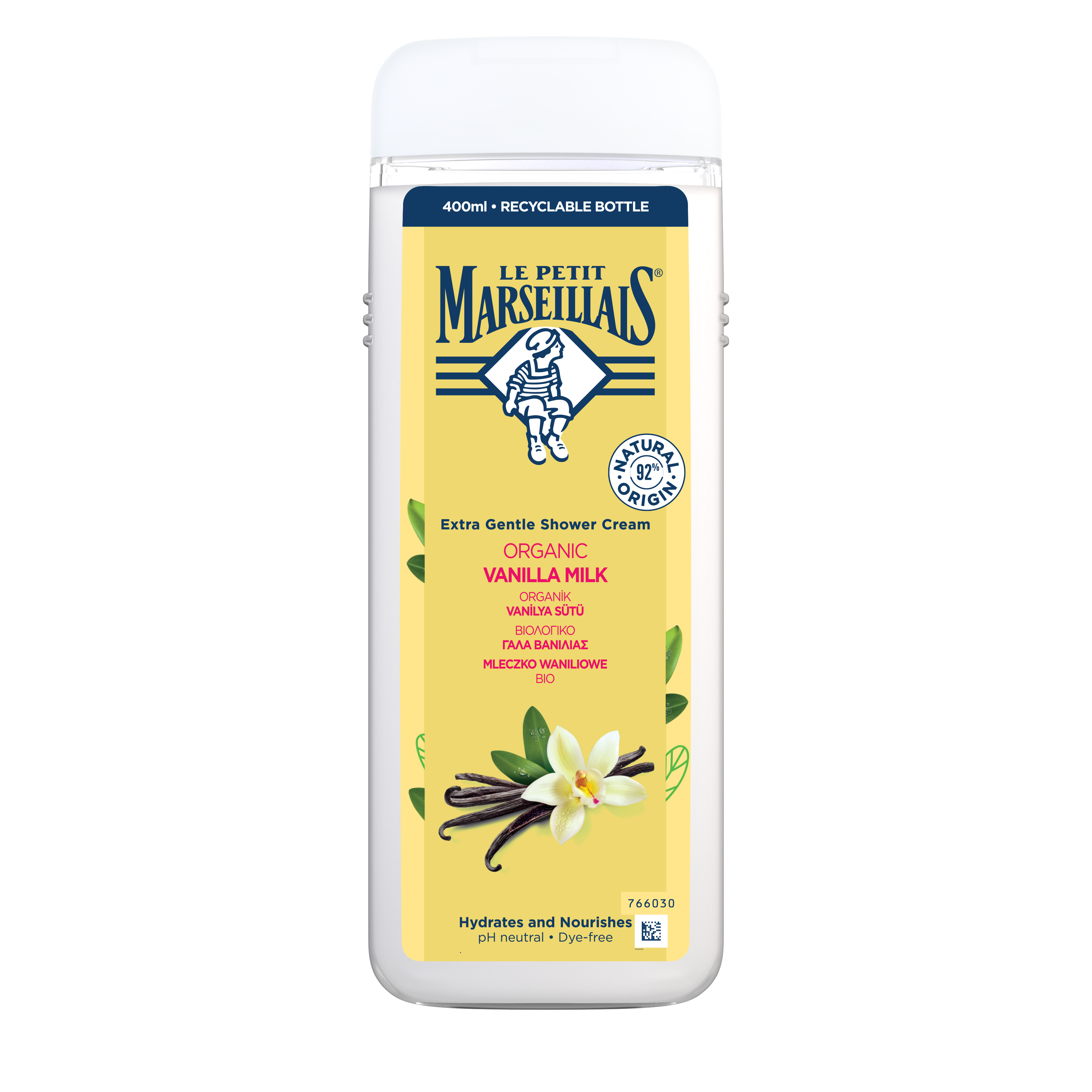 Le Petit Marseillais Kremowy Żel pod Prysznic Mleko Waniliowe Bio 400ml