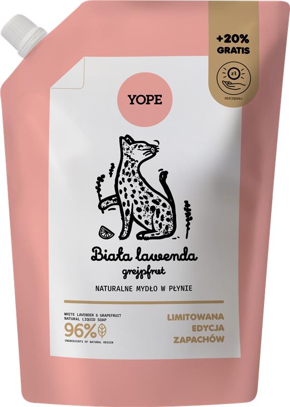 Naturalne mydło w płynie refill Biała Lawenda & Grejpfrut
