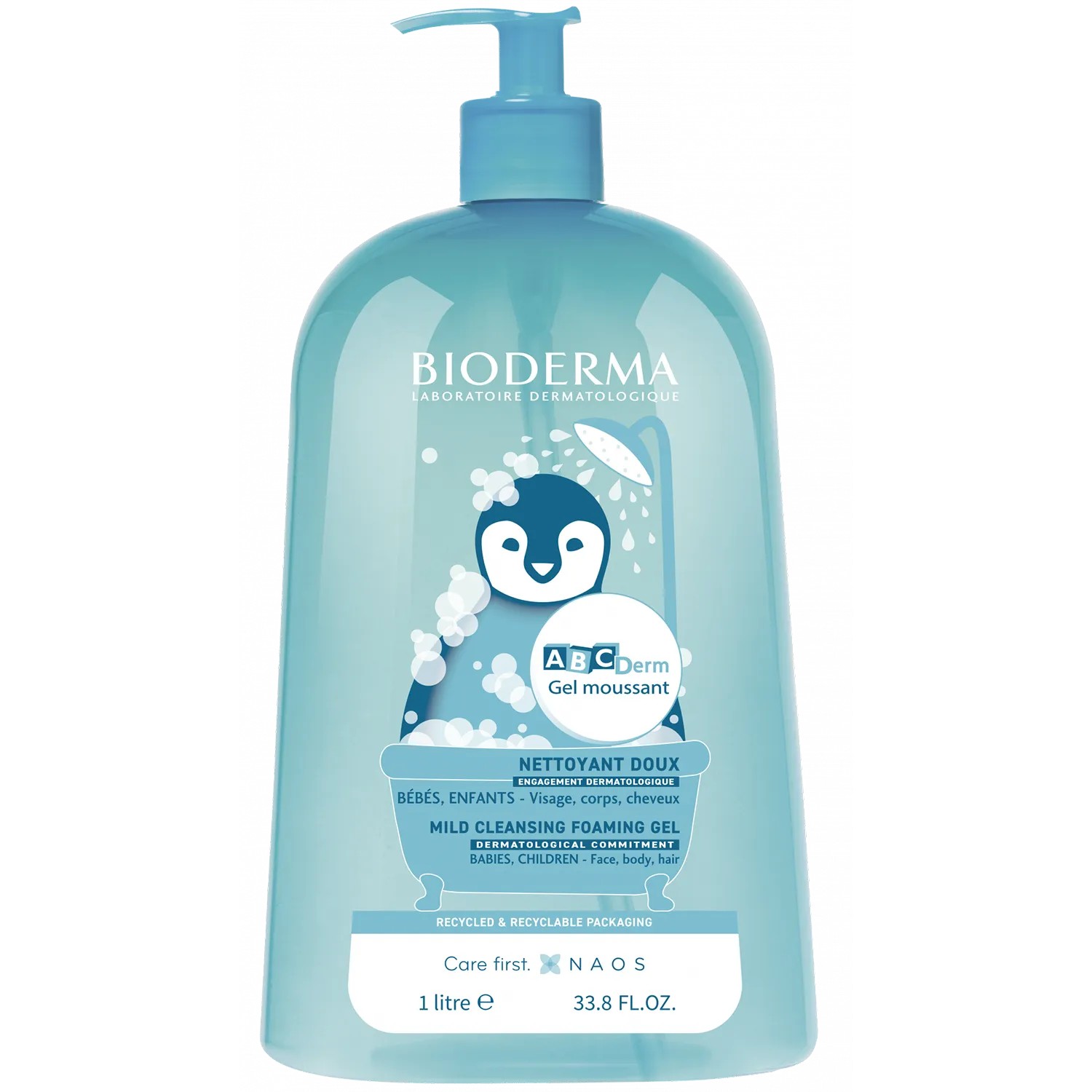 Bioderma ABC Derm Łagodny Żel do Mycia i Kąpieli dla Dzieci 1l