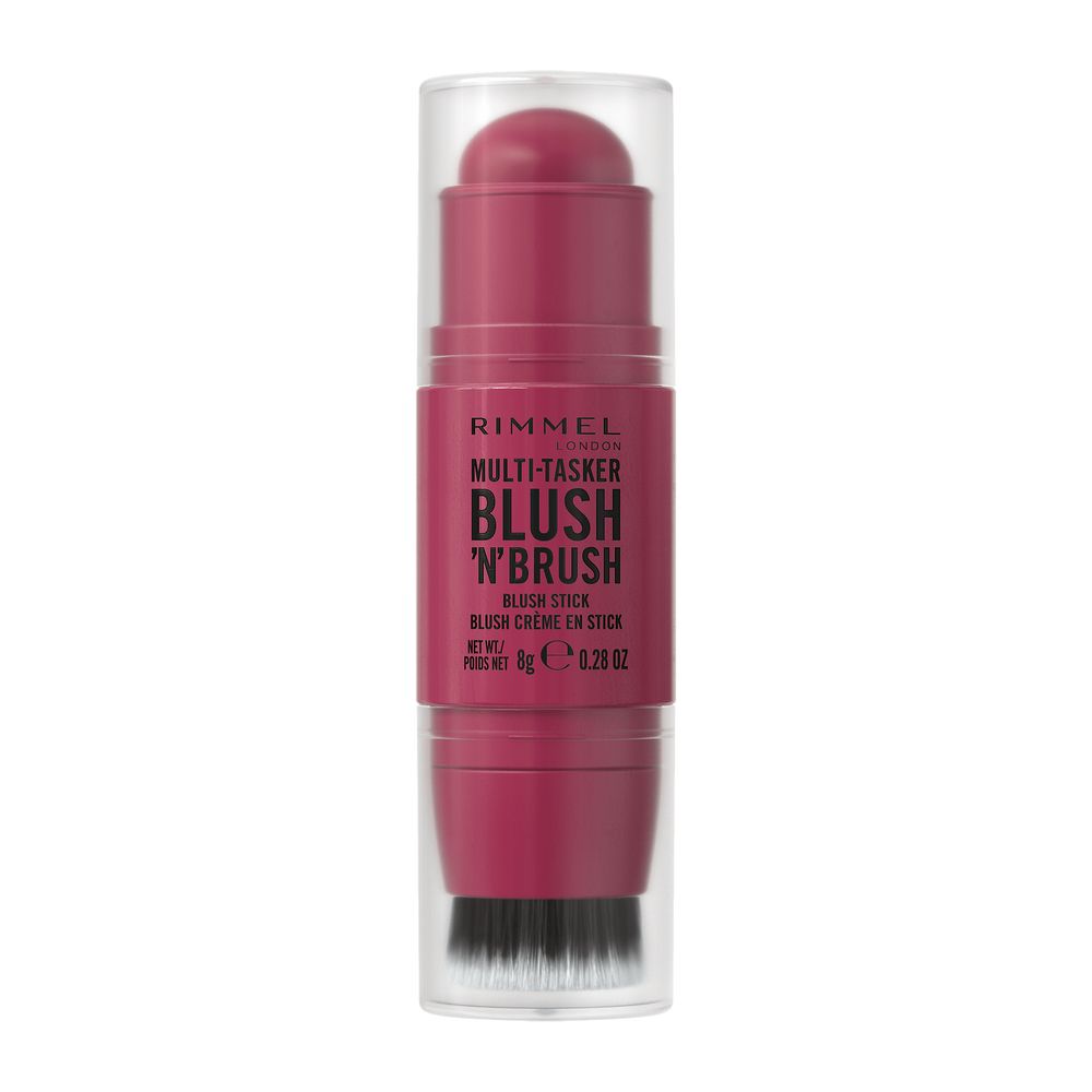 Rimmel Multi Tasker Blush'n'Brush Róż w Sztyfcie z Pędzelkiem 200 Fushia Glam