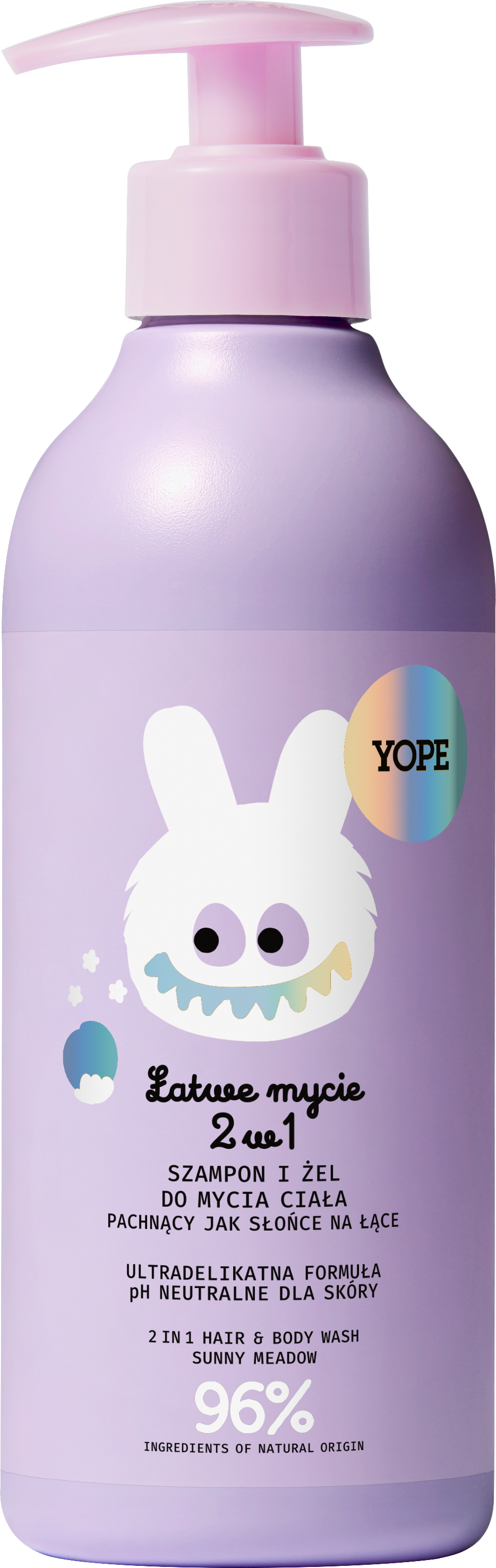 Yope Łatwe Mycie 2w1 Szampon i Żel do Mycia Ciała dla Dzieci 400ml