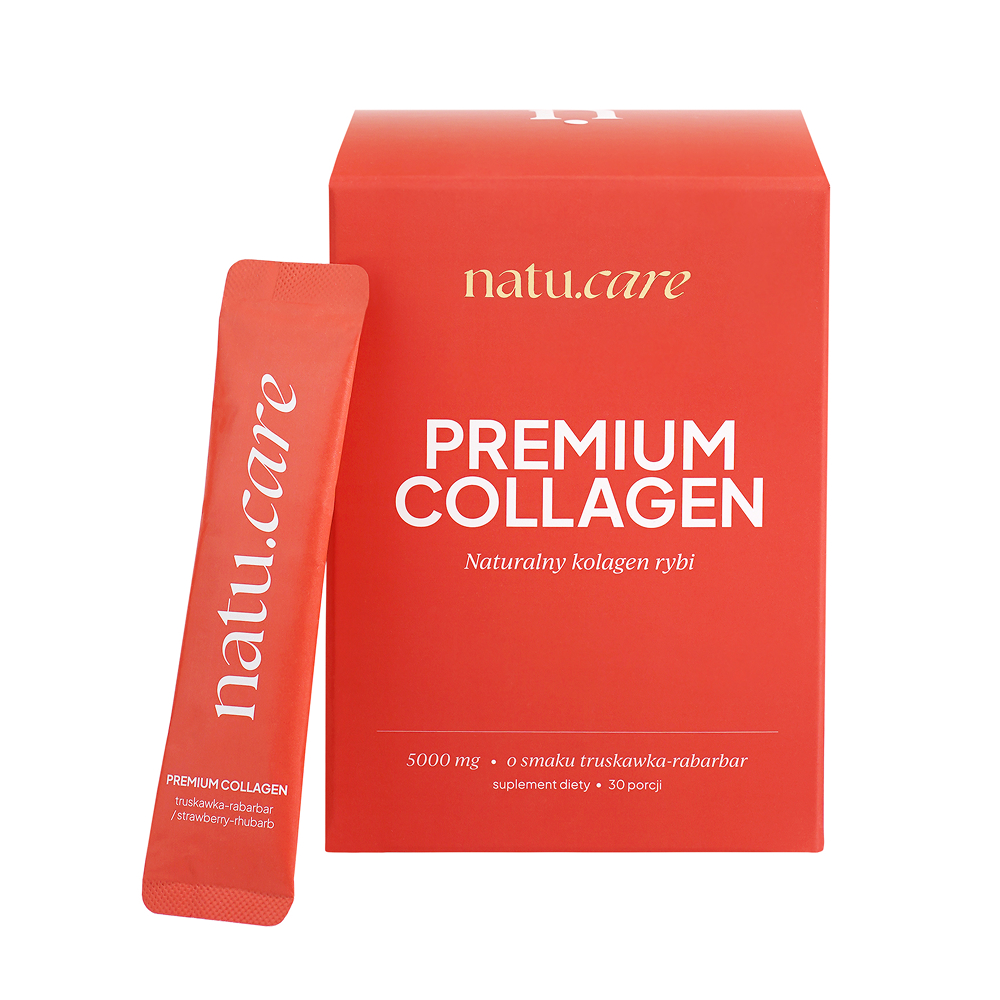 Natu.Care Suplement Diety Premium Kolagen Truskawka-Rabarbar 5000mg 30 Saszetek