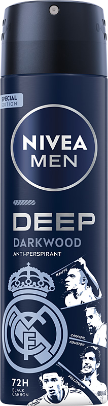 NIVEA Men Real Madrid Deep Darkwood Antyperspirant w Sprayu 150ml