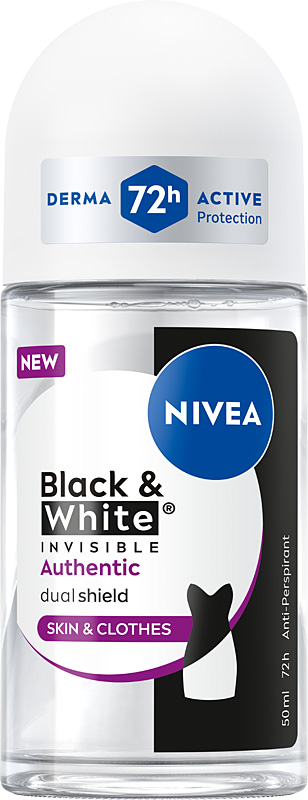 NIVEA Black&White Invisible Authentic Antyperspirant Roll-On 50ml