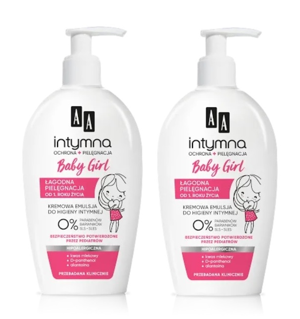AA Intymna Girls Emulsja do Higieny Intymnej 300ml x2 szt
