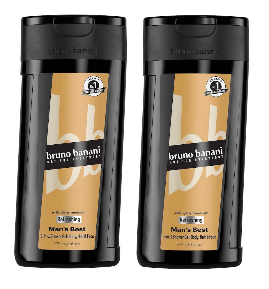 Bruno Banani Man's Best Żel pod Prysznic dla Mężczyzn 250ml x2 szt