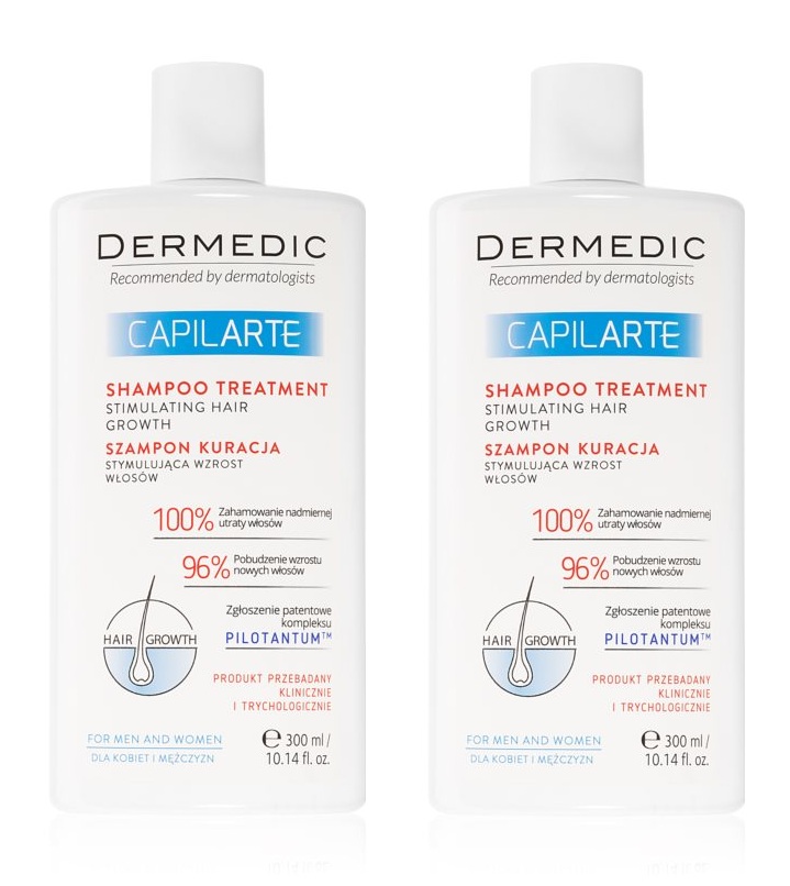 Dermedic Capilarte Szampon Kuracja Stymulująca Wzrost Włosów 300ml x2 szt