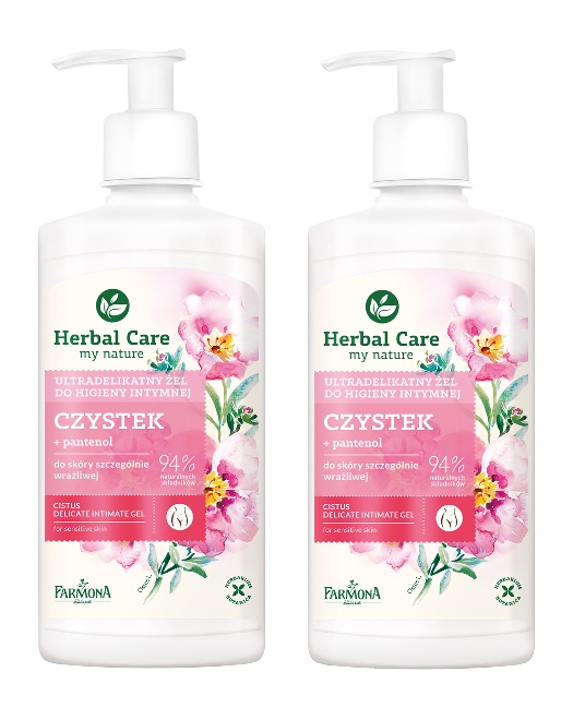 Herbal Care Ultradelikatny żel do higieny intymnej Czystek x