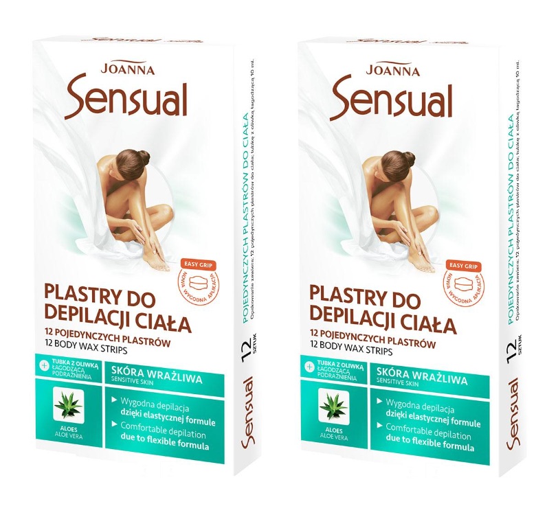 Sensual Plastry do Depilacji Ciała Aloes x