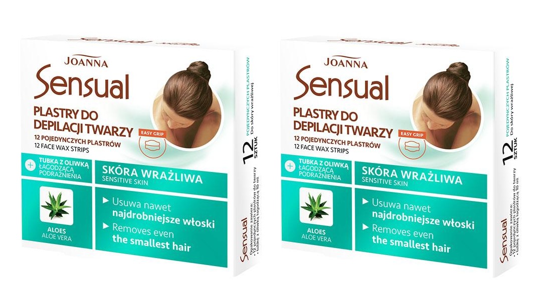 Joanna Sensual Plastry do Depilacji Twarzy Aloes x2 szt