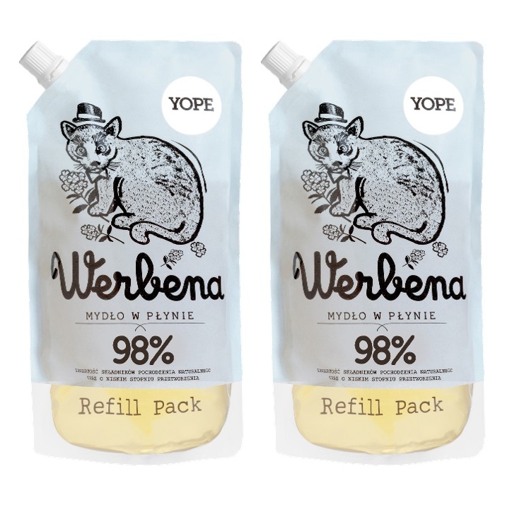 Yope Refill Pack Saszetka - Mydło do Rąk Werbena 500ml x2 szt