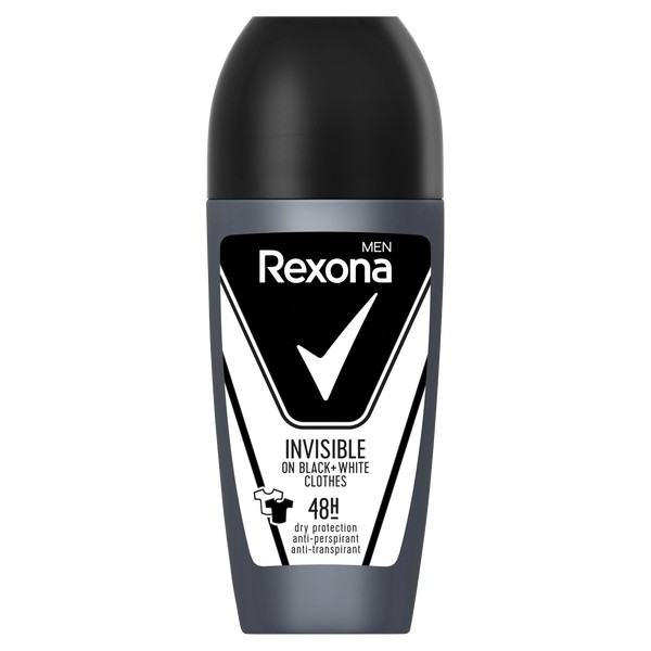 Rexona Men Antyperspirant Roll-On Invisible On Black + White 50ml