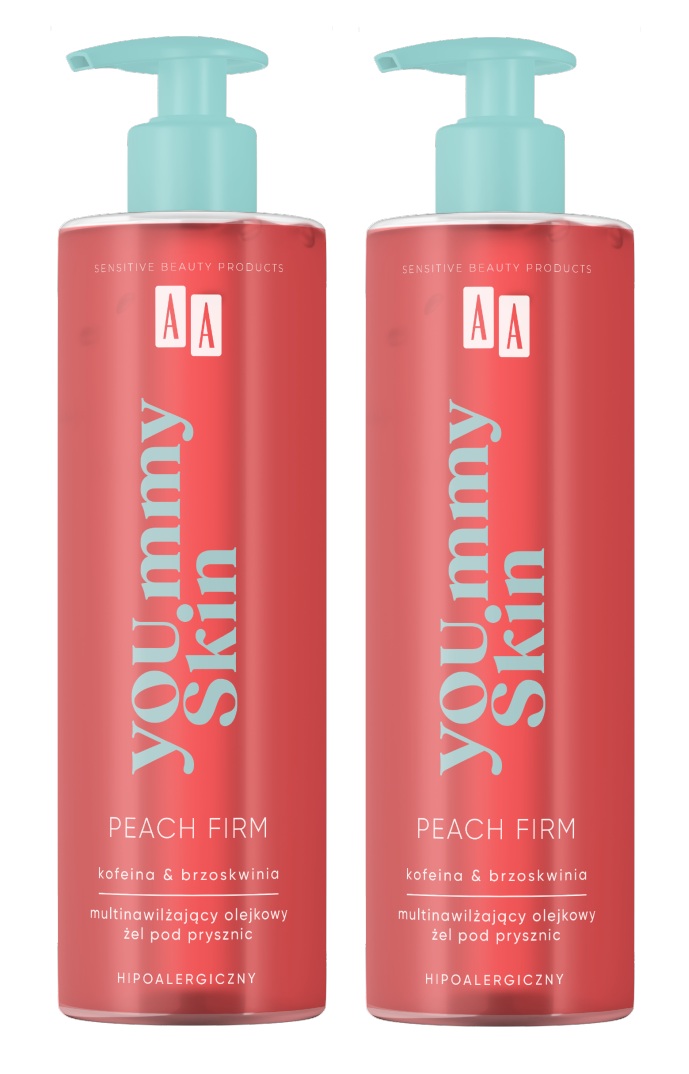 AA YOU.mmy Skin Olejkowy Żel pod Prysznic Peach Firm 400ml x2 szt
