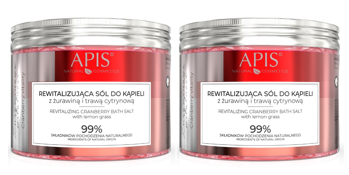 Rewitalizująca Sól do Kąpieli z Żurawiną