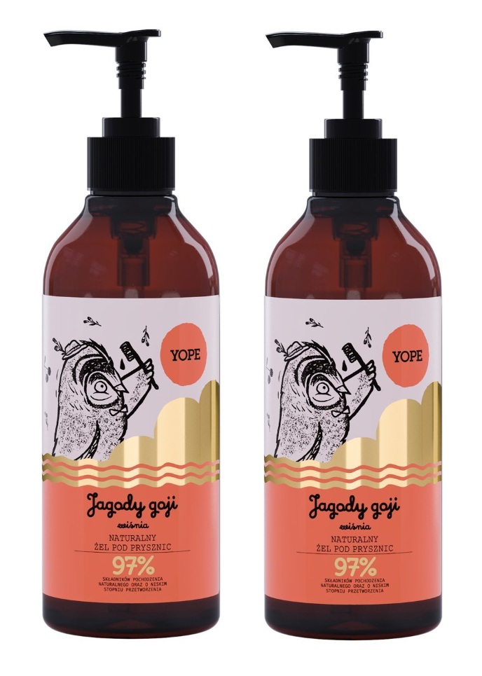 Yope Żel pod Prysznic Jagody Goji i Wiśnia 400ml x2 szt