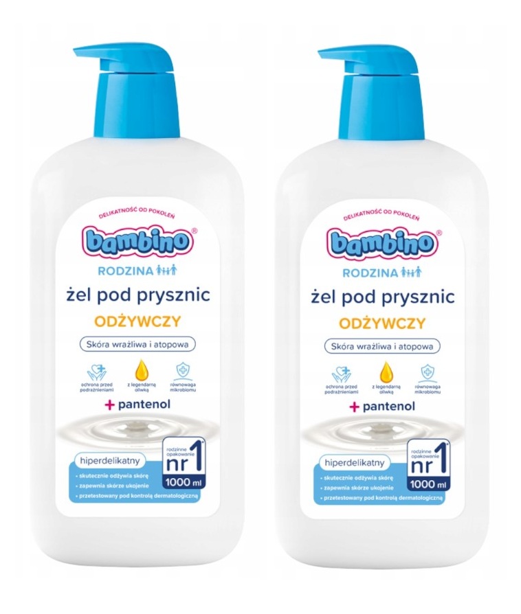 Bambino Rodzina Odżywczy Żel pod Prysznic 1000ml x2 szt