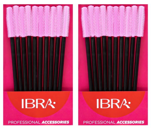 IBRA Makeup Silikonowe Szczoteczki do Rzęs 10szt x2 szt