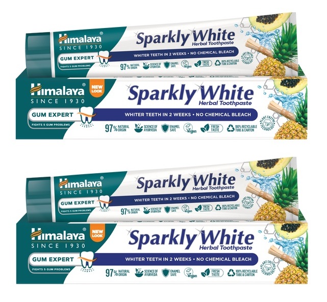 Himalaya Since 1930 Sparkly White Gum Expert Ziołowa Wybielająca Pasta do Zębów 75ml x2 szt