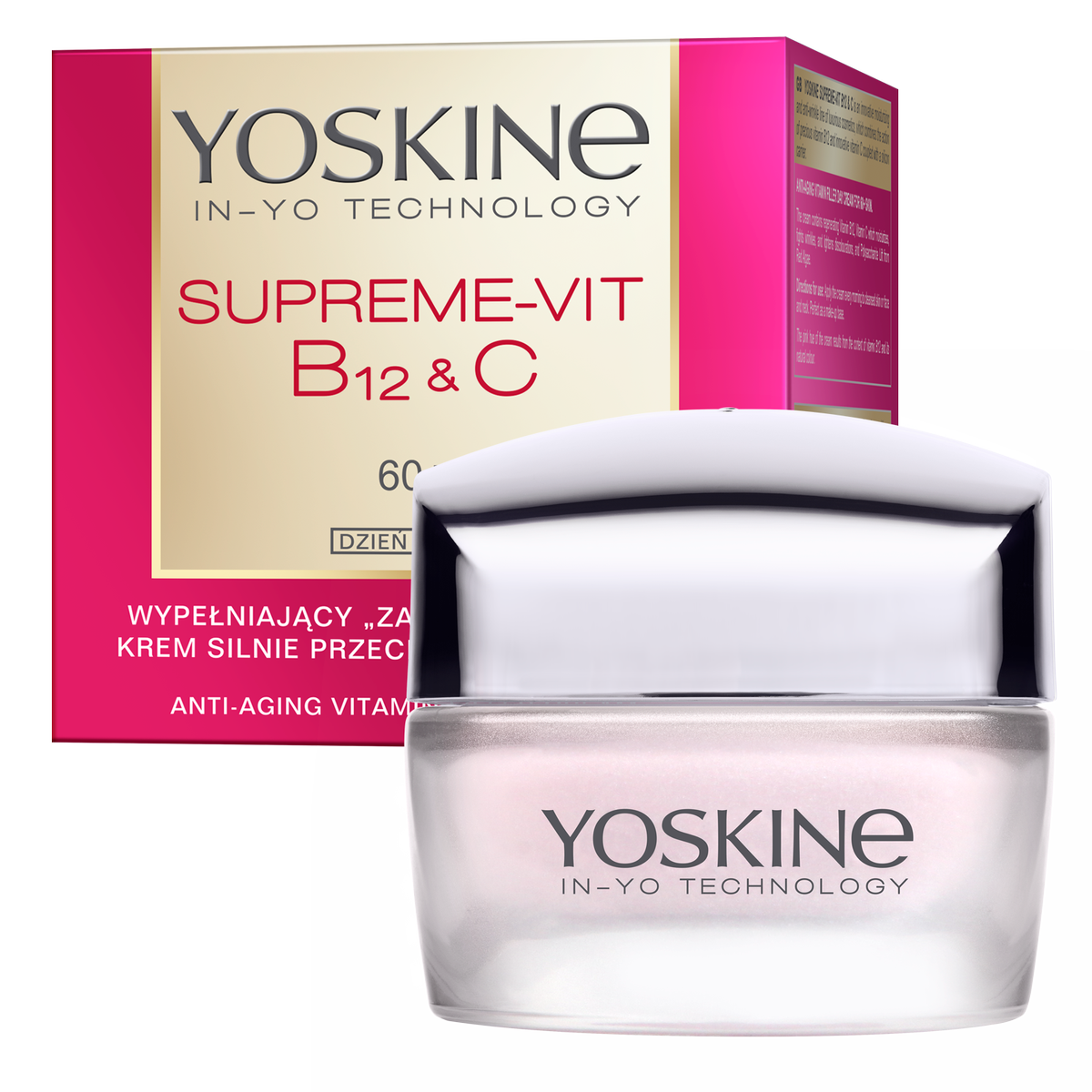YOSKINE Supreme-Vit B12 & C 60+ Wypełniający Zastrzyk Witamin Krem Silnie Przeciwzmarszczkowy 50ml