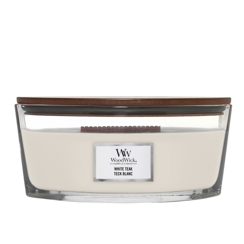 WoodWick Świeca Duża Elipsa White Teak