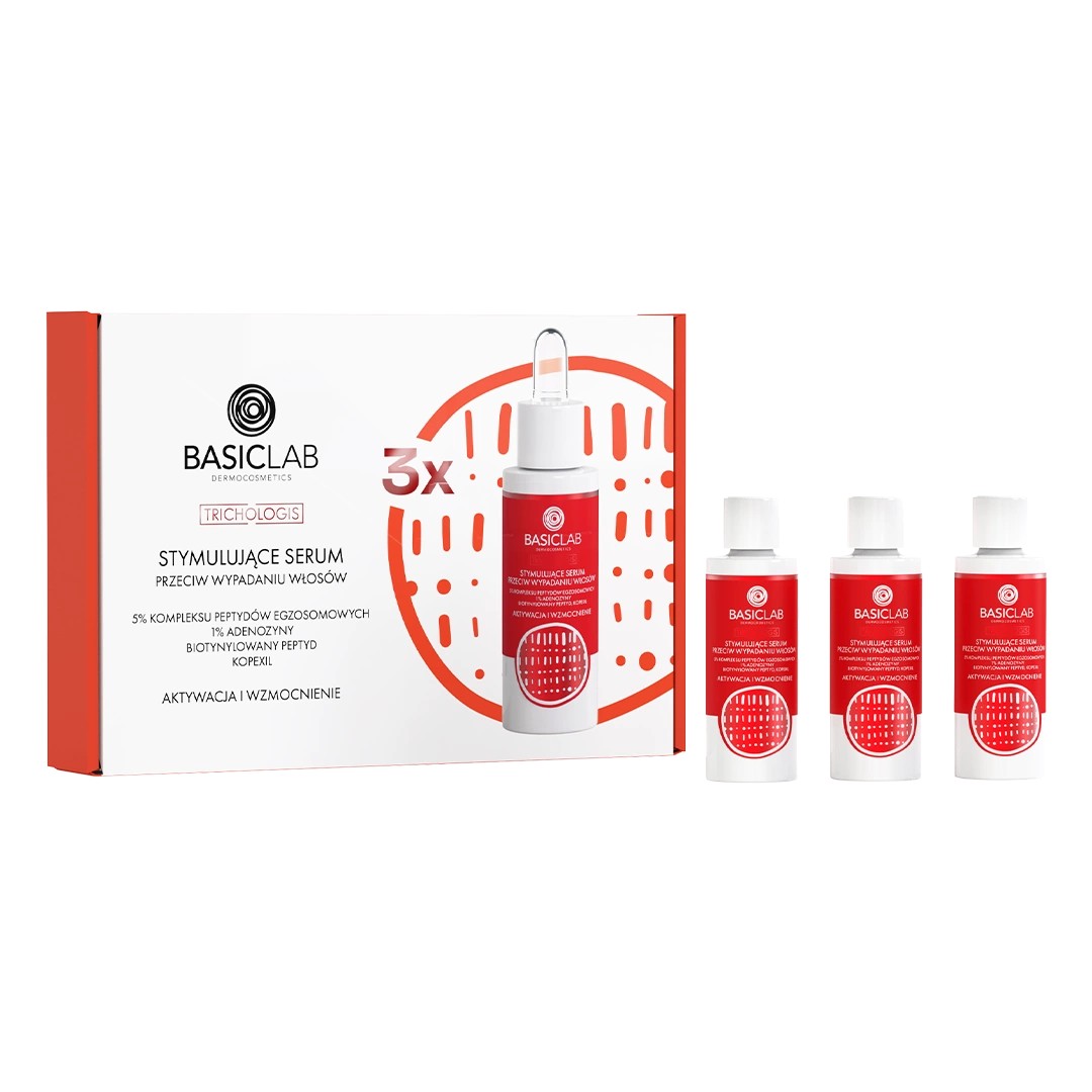 BasicLab Trichologis Zestaw 3x Stymulujące Serum Przeciw Wypadaniu Włosów Aktywacja i Wzmocnienie 3x30ml