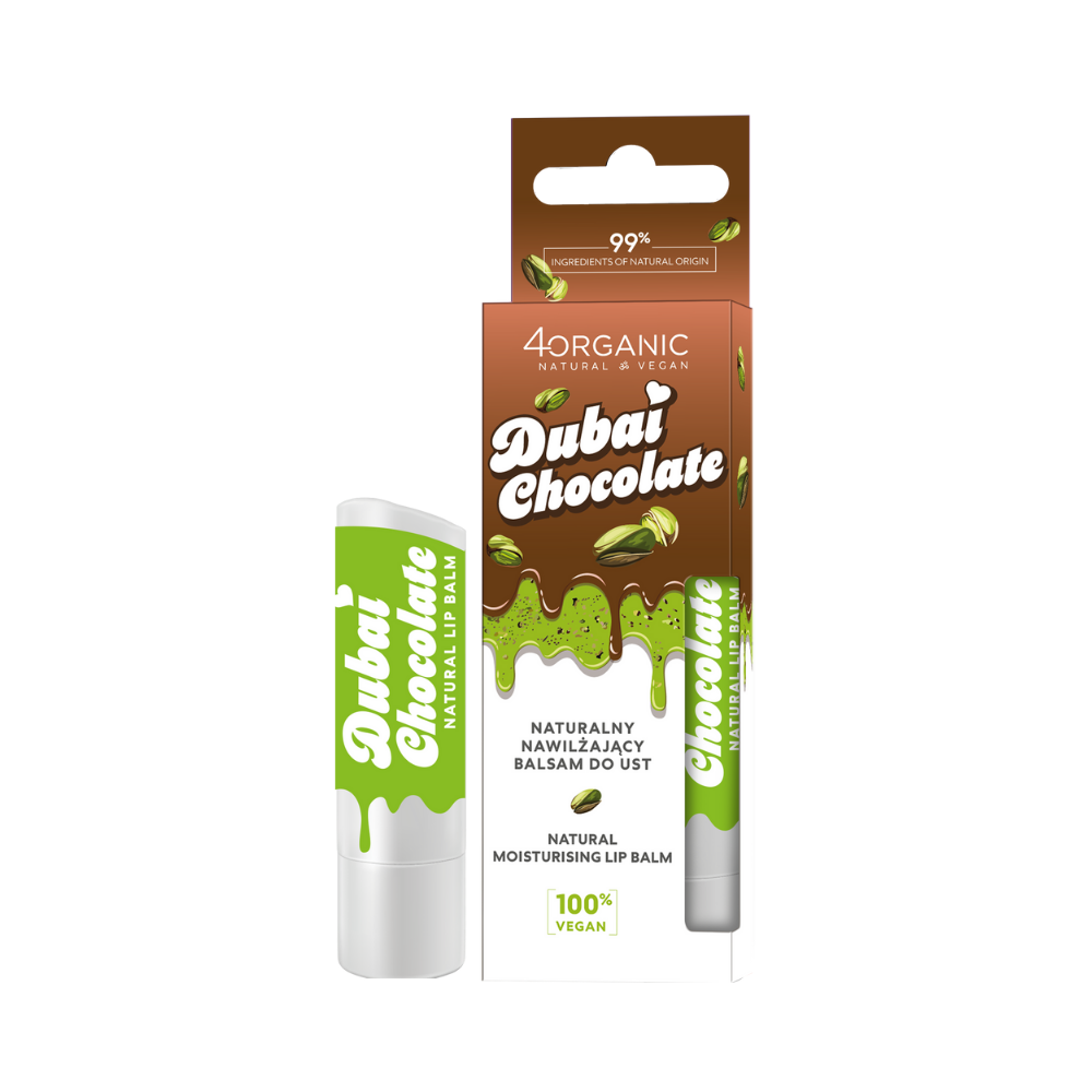 Natural Lip Balm Naturalny ochronny balsam do ust Dubajska Czekolada