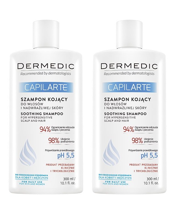 Dermedic Capilarte Szampon do Włosów Kojący 300ml x2 szt