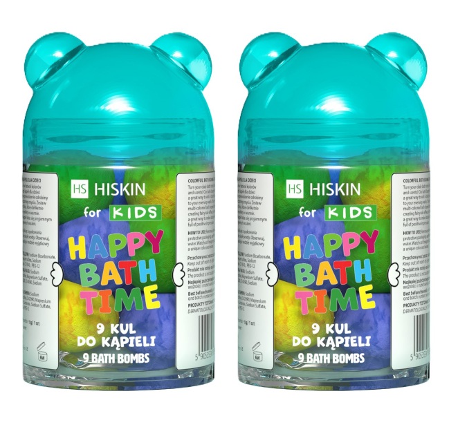 HISKIN for Kids Happy Bath Time Zestaw 9 Kul do Kąpieli x2 szt