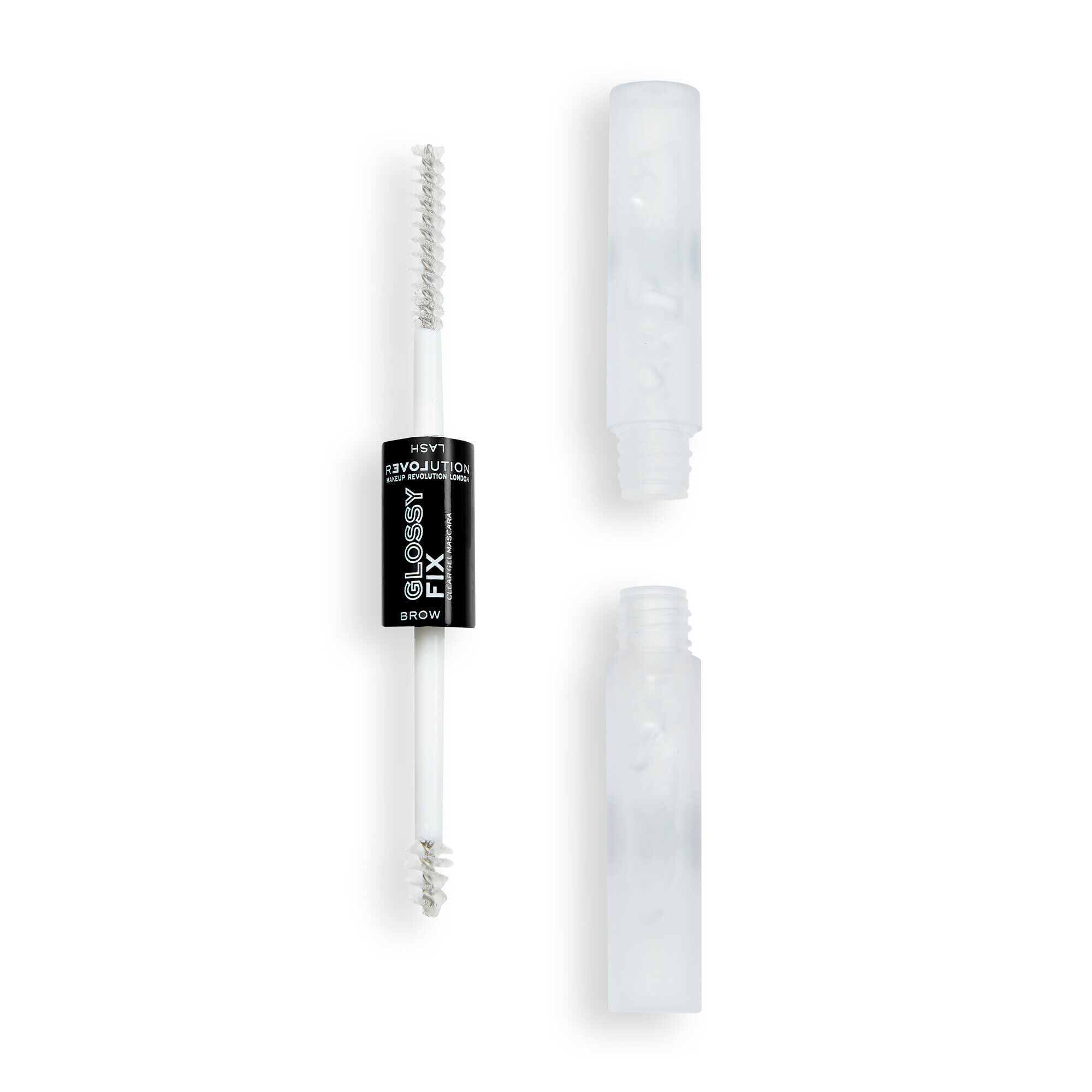 Makeup Revolution Relove Glossy Fix Clear Brow Gel & Mascara Transparentny Żel do Brwi i Tusz do Rzęs