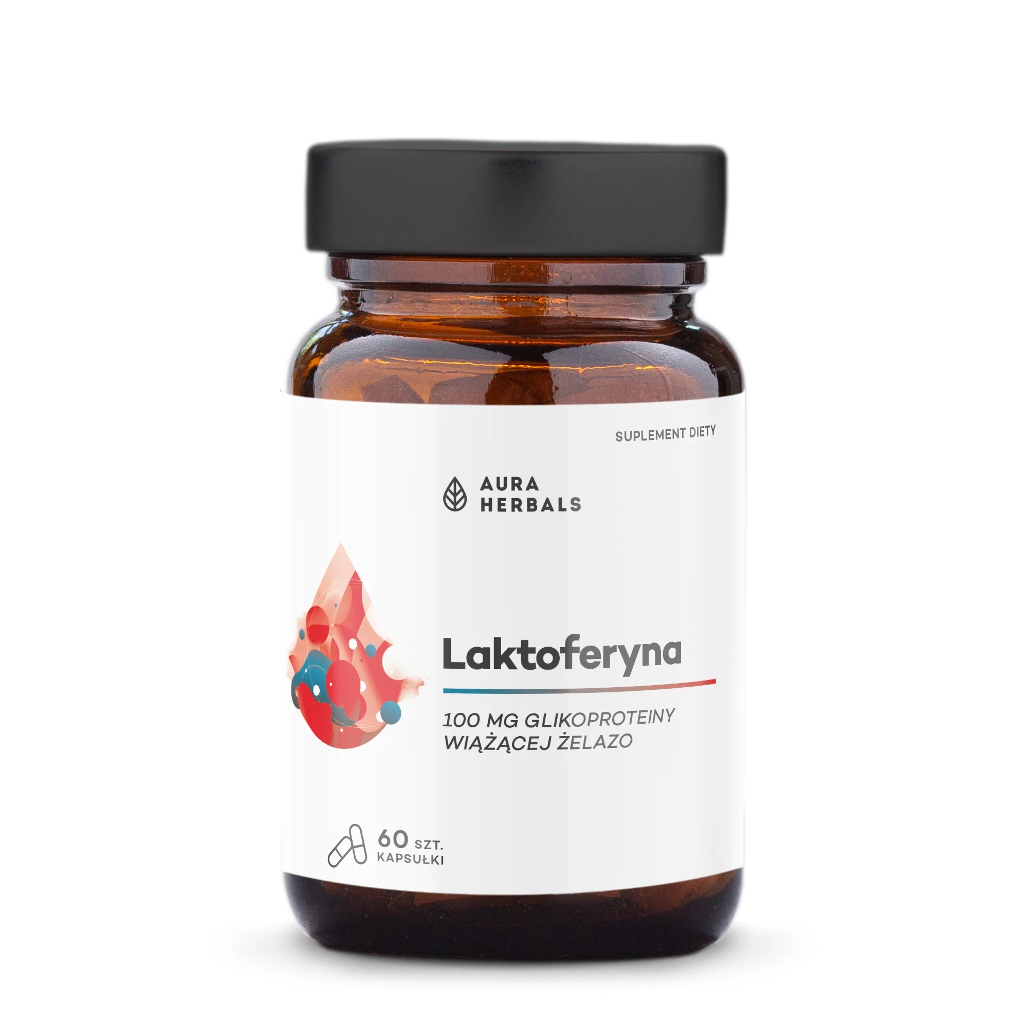 Aura Herbals Laktoferyna 100mg Suplement Diety 60 Kapsułek