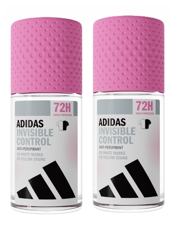 ADIDAS Invisible Control 72H Antyperspirant w Kulce dla Kobiet 50ml x2 szt
