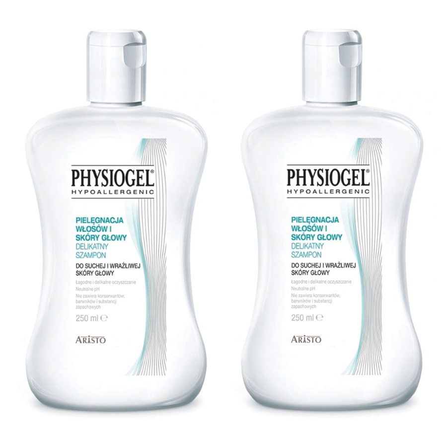 Physiogel Delikatny Szampon Do Suchej i Wrażliwej Skóry Głowy 250ml x2 szt