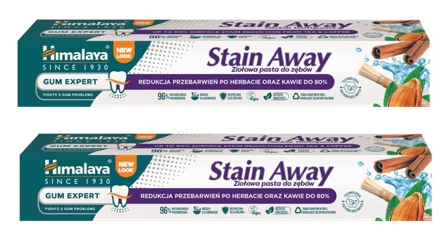 Himalaya Since 1930 Stain Away Gum Expert Ziołowa Pasta do Zębów Przeciw Przebarwieniom 75ml x2 szt