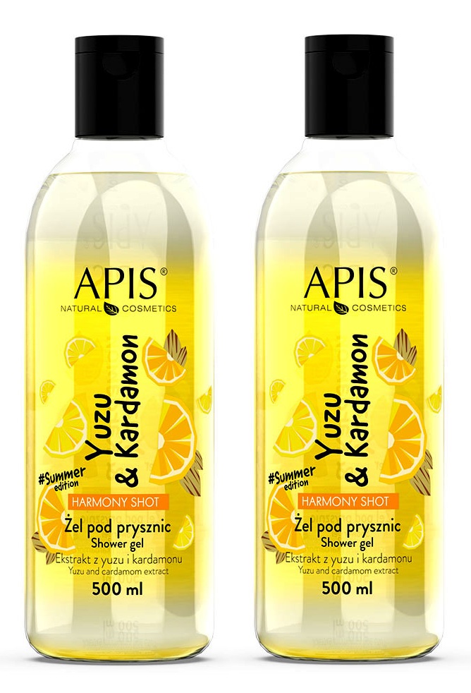 APIS Harmony Shot Żel pod Prysznic Yuzu & Cardamon 500ml x2 szt