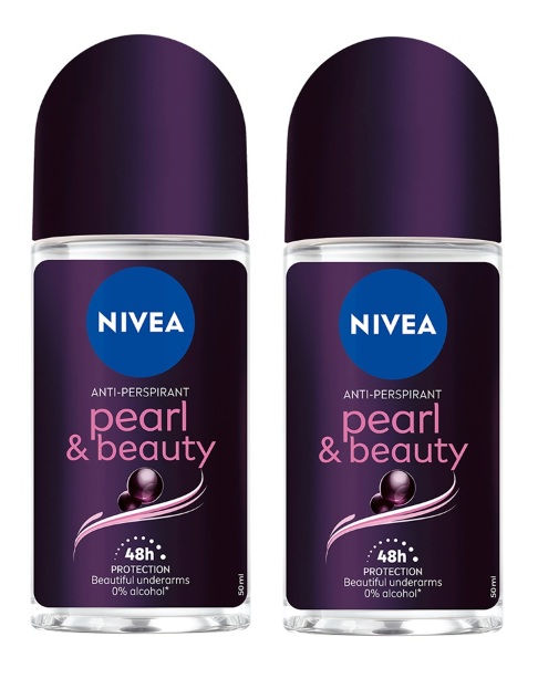 NIVEA Pearl & Beauty Black Pearl Antyperspirant roll-on 50ml x2 szt