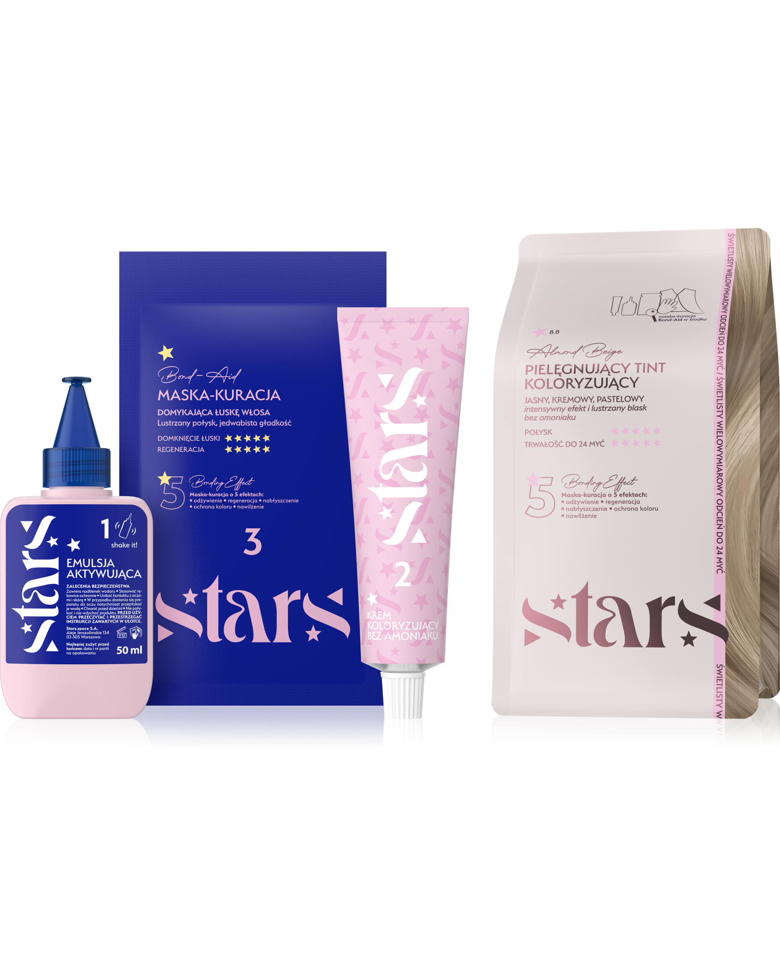 Stars Pielęgnujący Tint Koloryzujący do Włosów Almond Beige