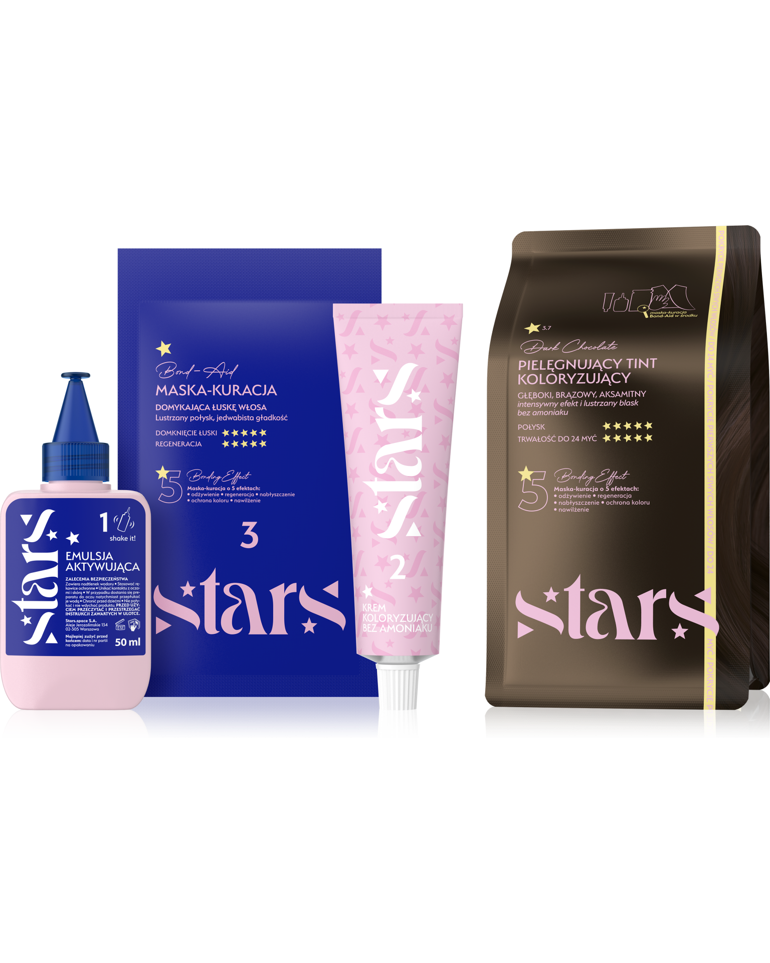 Stars Pielęgnujący Tint Koloryzujący do Włosów Dark Chocolate
