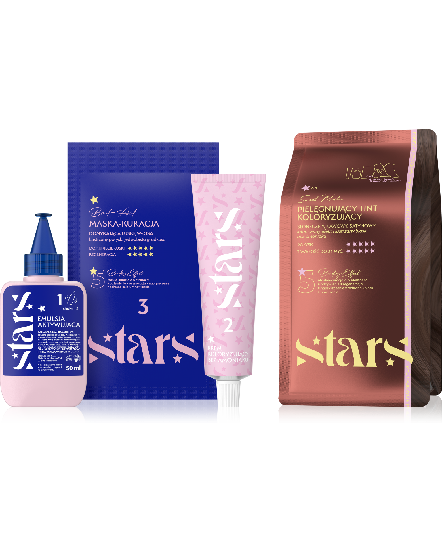 Stars Pielęgnujący Tint Koloryzujący do Włosów Sweet Mocha