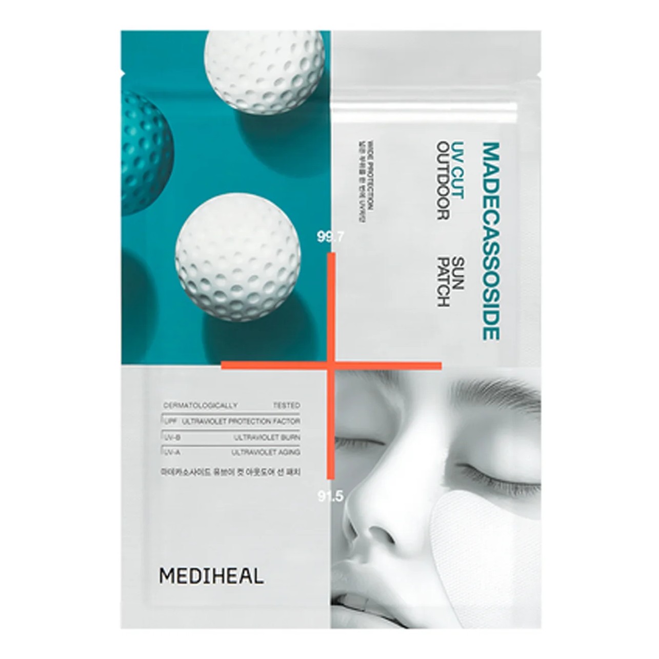 Mediheal Madecassoside UV Cut Outdoor Przeciwsłoneczne Plastry do Twarzy 4 Sztuki