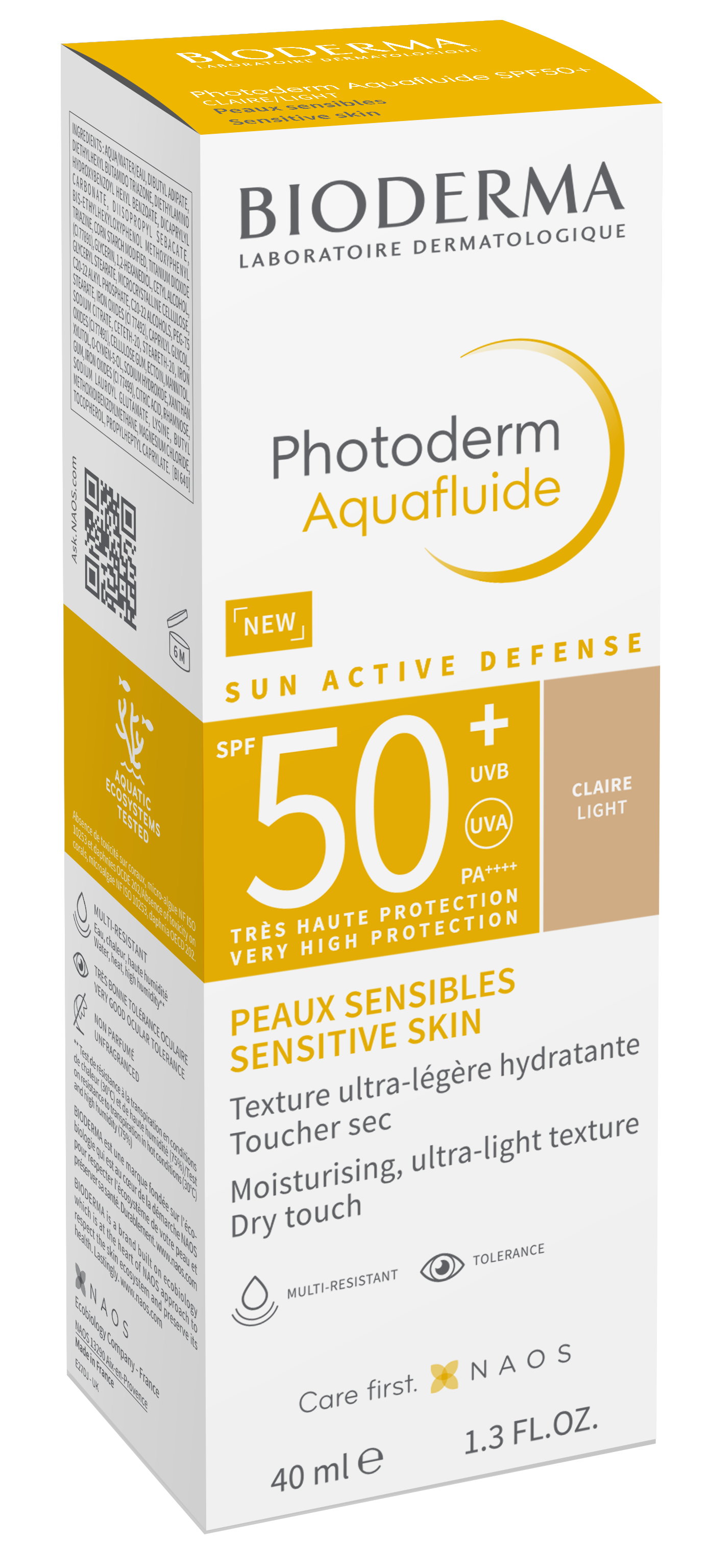 Bioderma Photoderm Aquafluide Ultralekki Fluid z Filtrem SPF50+ do każdego Rodzaju Skóry Odcień Ciemny 40ml