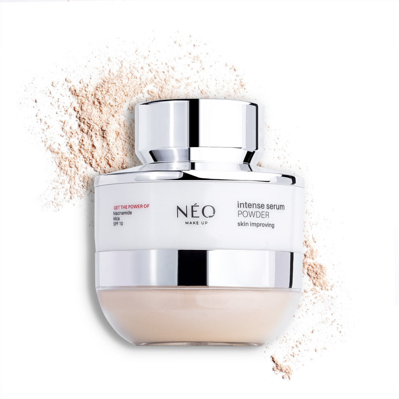 Neo Make Up Satynowy Sypki Puder Transparentny do Twarzy z Filtrem SPF10 10g