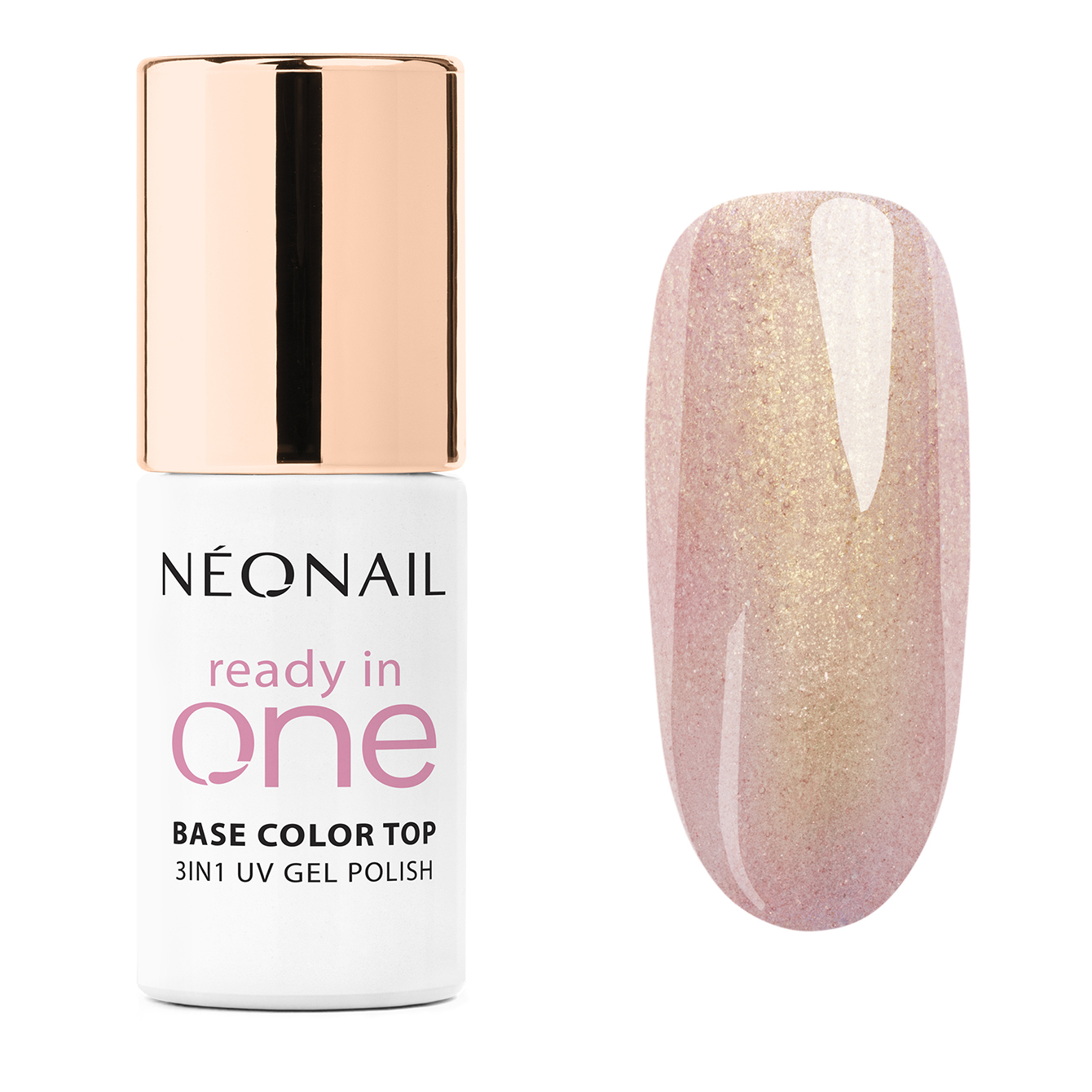 Neonail Ready In One Lakier Hybrydowy 3w1 01 One Rose Glow