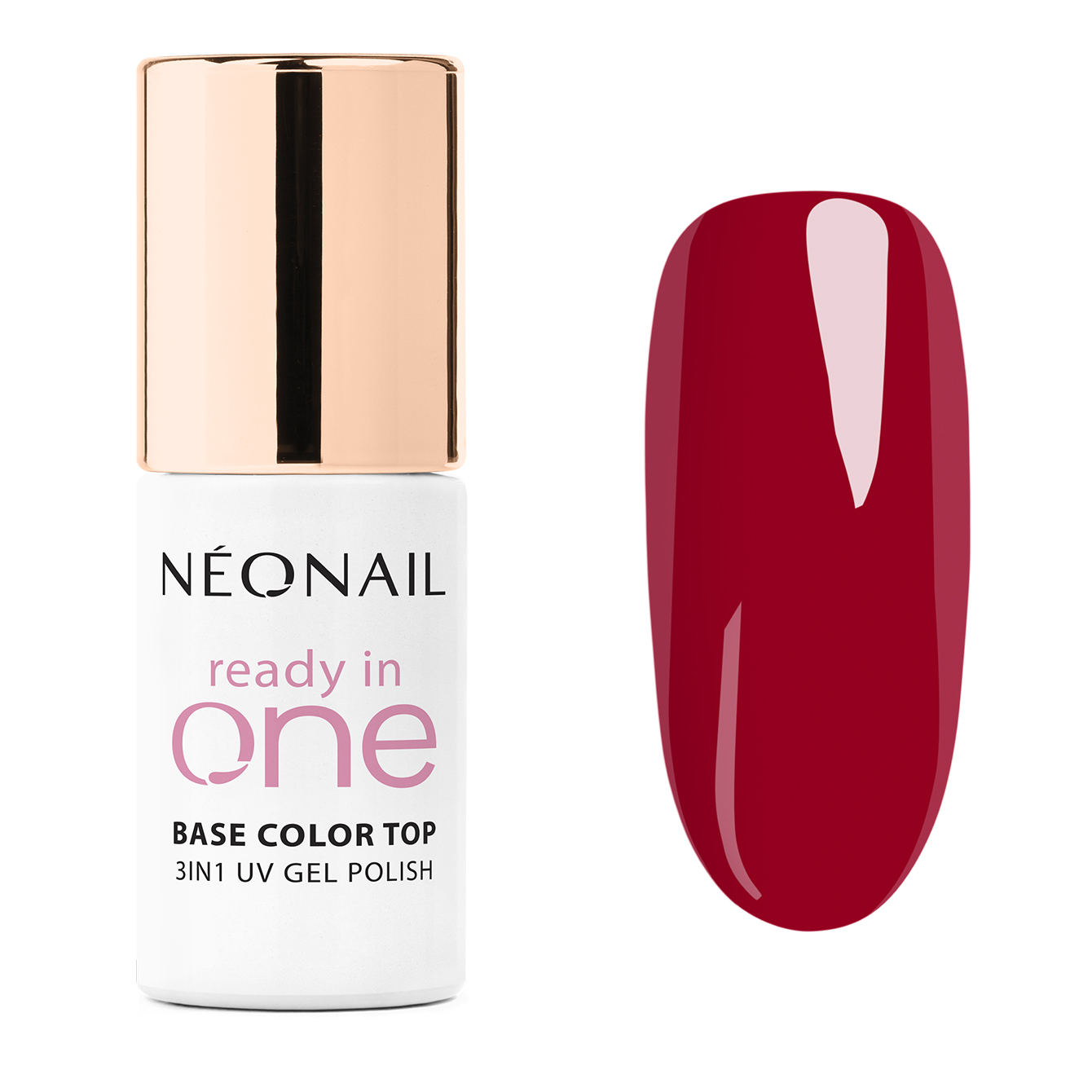 Neonail Ready In One Lakier Hybrydowy 3w1 12 One Berry Red