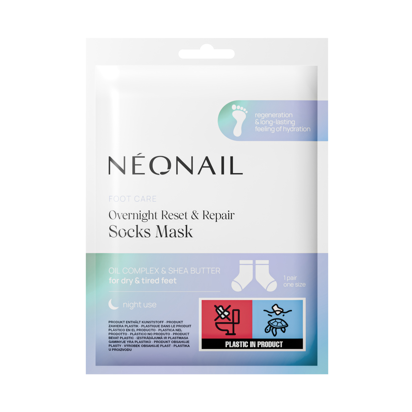 Neonail Maska do Stóp w Formie Jednorazowych Skarpetek 2x12ml