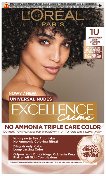 Loreal Excellence Creme Farba do Włosów 1U Uniwersalna Czerń
