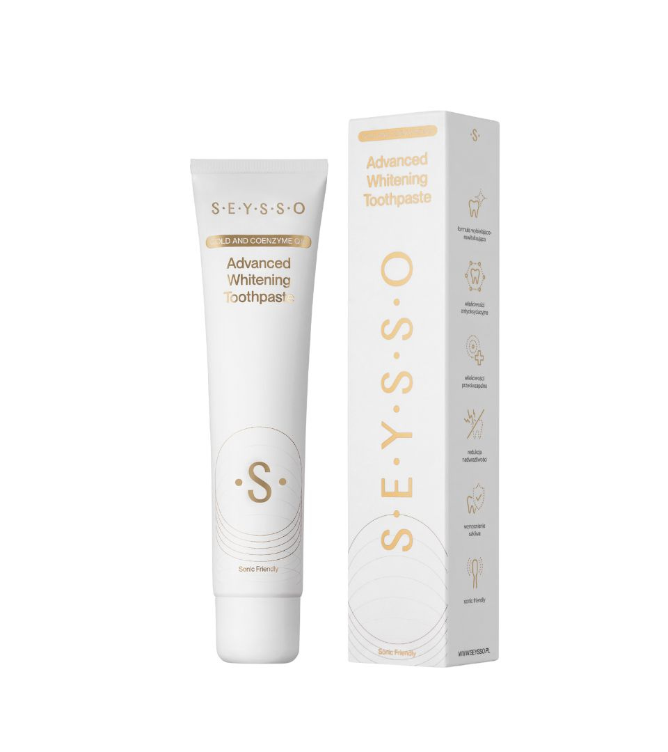 SEYSSO Gold Advanced Whitening Kompleksowa Pasta Wybielająco-Rewitalizująca z Koenzymem Q10 75ml