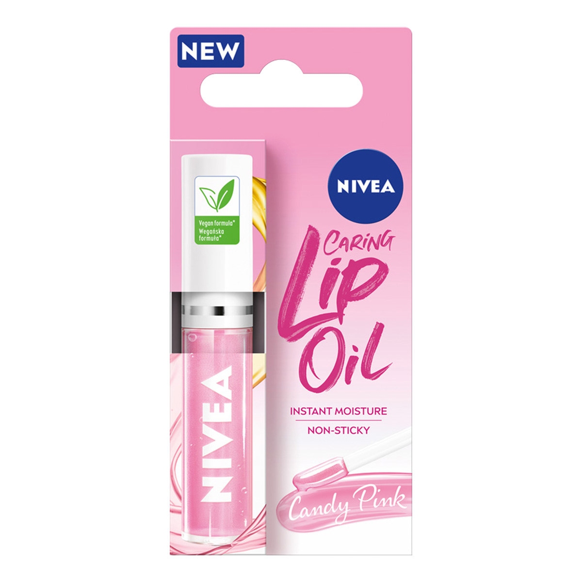 NIVEA Caring Lip Oil Pielęgnujący Olejek do Ust Candy Pink