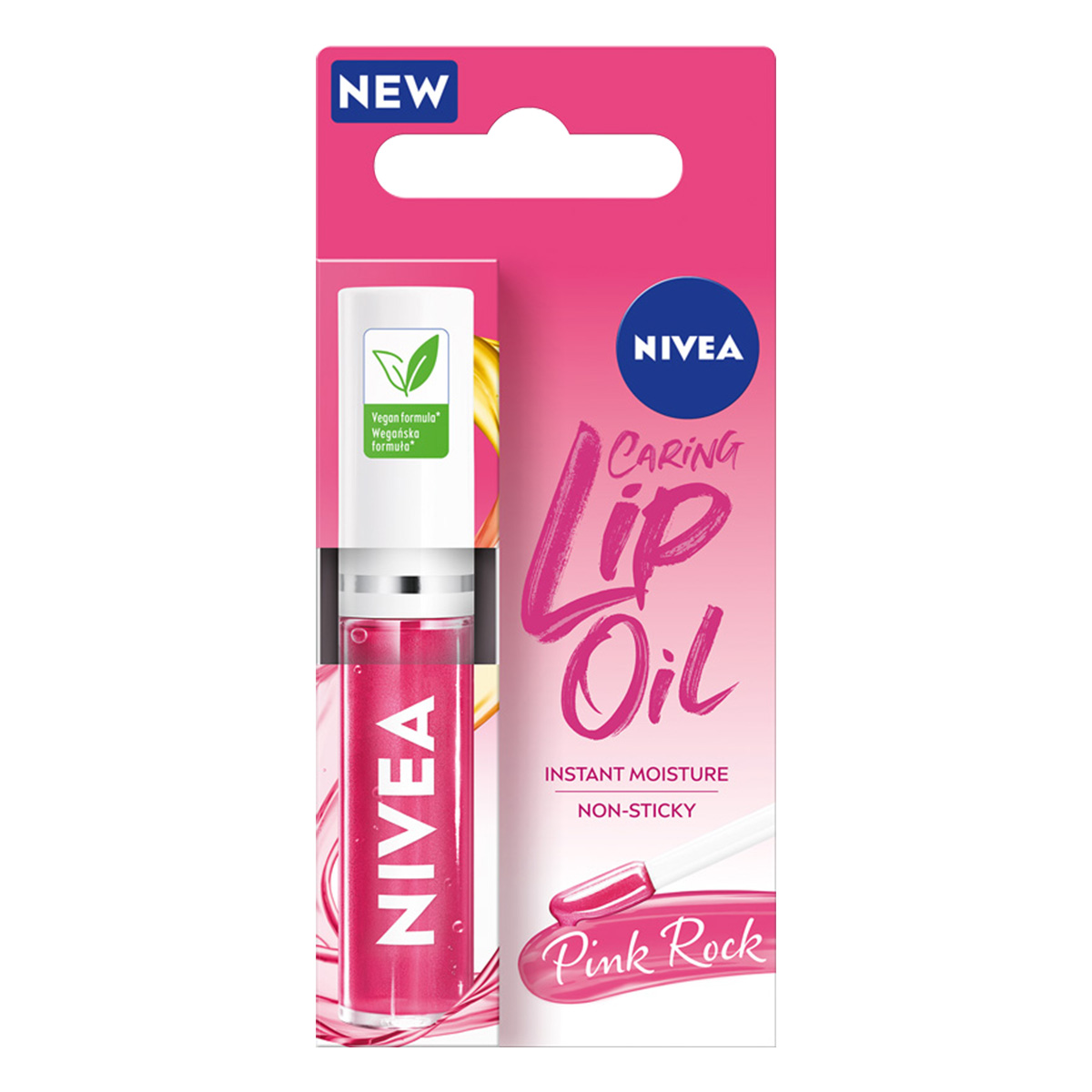 NIVEA Caring Lip Oil Pielęgnujący Olejek do Ust Pink Rock