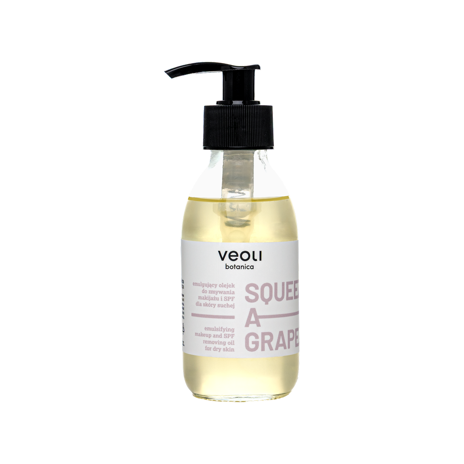 Veoli Botanica SQUEEZE A GRAPE Emulgujący Olejek do Zmywania Makijażu i SPF dla Skóry Suchej 150ml