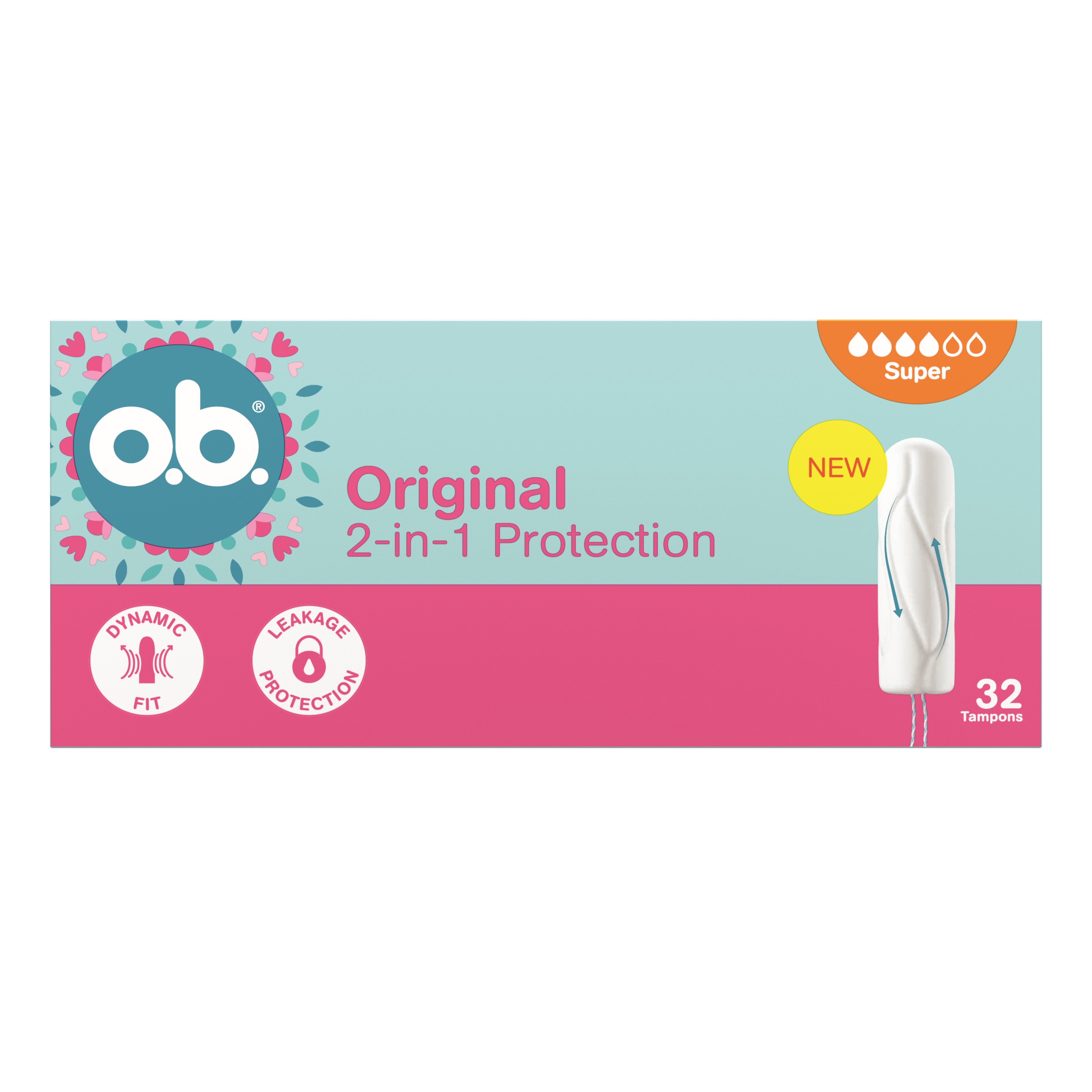 o.b. Original 2w1 Tampony Super 32 Sztuki